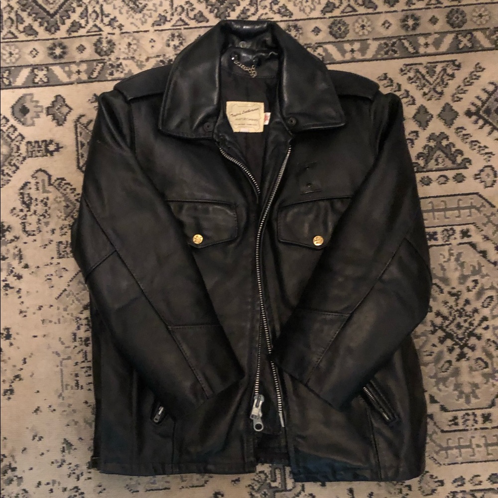 VINTAGE leather womens police jacket